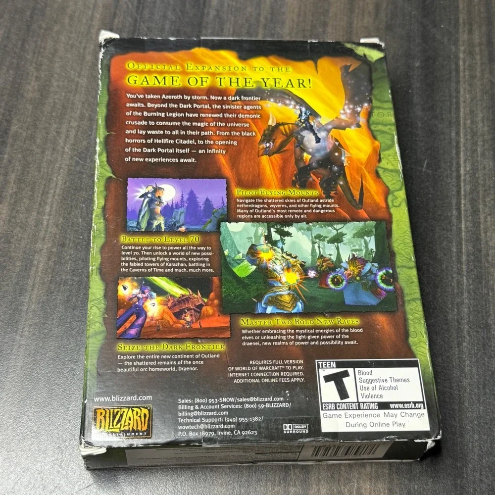 World of Warcraft The Burning Crusade PC Mac Expansion Set Blizzard 2007 Boxed
